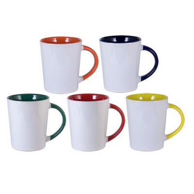 Sorrento: 12 oz. Color Glaze Interior and Handle with White Gloss Exterior.