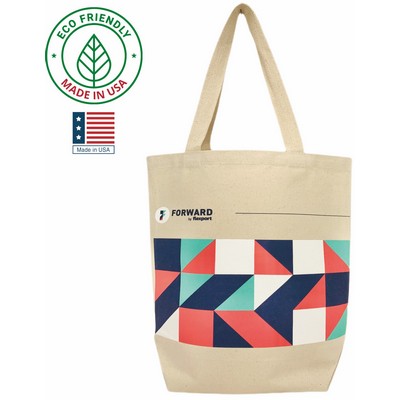 12 oz Cotton Canvas Made in USA Tote Bag (E2E) - Eco Friendly Liberty Tote 17 x 15 x 6