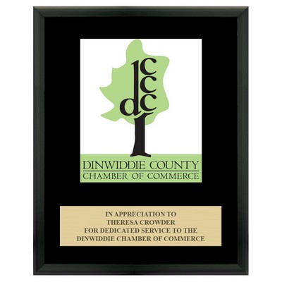 Black Full Color Plaque w/ Engraved Plate (8"x10")