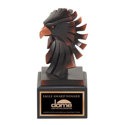 6" Modern Bronze Eagle Head