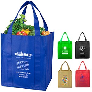 13"W x 15"H x 10"Gusset -"SUPER MEGA" Grocery Shopping Tote Bag