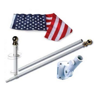 6' Spinning 2 Pc. Pole Set w/3'x5' Flag