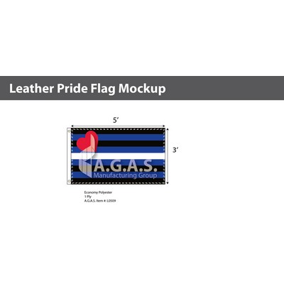 Leather Pride Flag 3'X5'