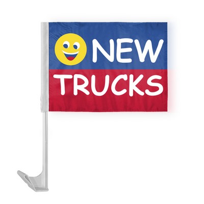 New Trucks Smiley Car Flags 12x16 inch