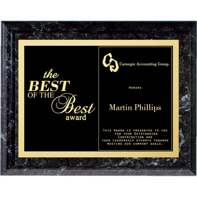 Black Marble Finish Award Plaque 8"x10"