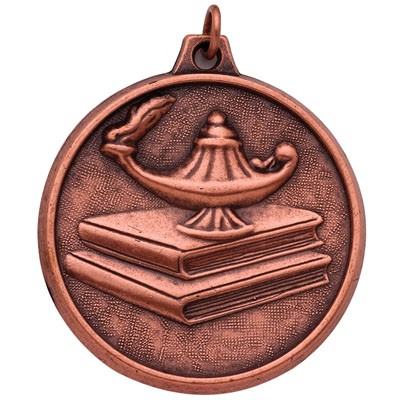 2" Q-Series Lamp of Learning Scholastic Award Medal