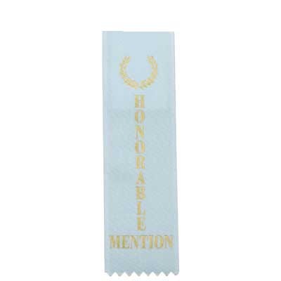 Honorable Mention Light Blue Satin Ribbon w/Zig-Zag Cut Top & Bottom