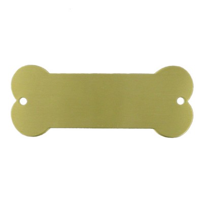 Satin Brass Dog Bone Plate (3¼" x 1¼")