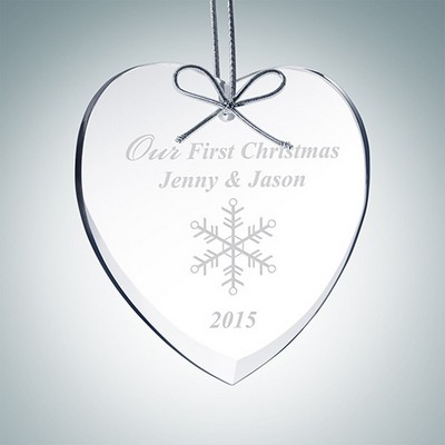 Beveled Heart Ornament