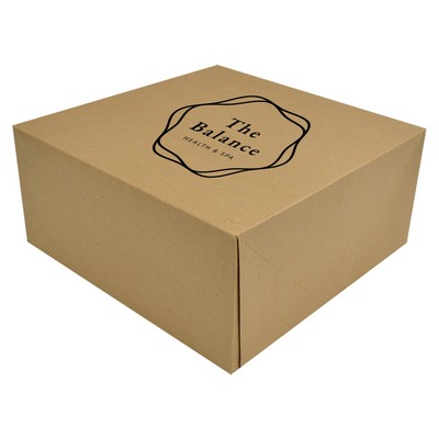 Pinstripe Kraft Giftware Box (12"x12"x2.5")