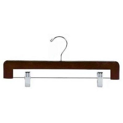 Wooden Walnut & Chrome Pant/Skirt Hanger