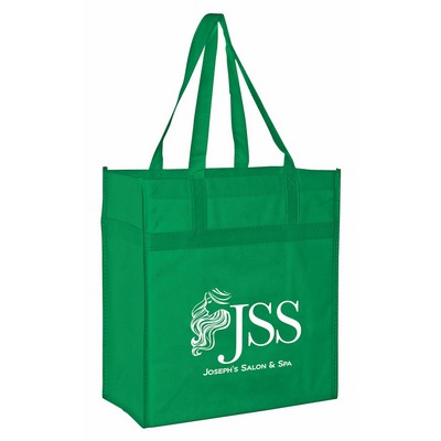 Non-Woven Market Tote Bag w/Reinforced Band