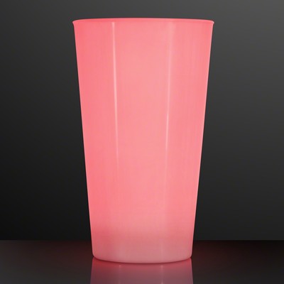 16 Oz LED Red Glow Cup Drinking Glasses - BLANK