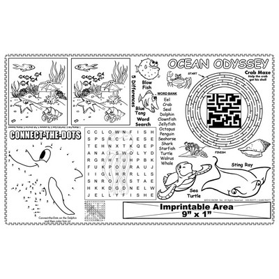 Ocean Odyssey - Imprintable Colorable Placemat - Full Color