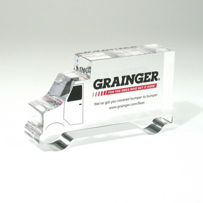 Flat Truck Lucite® Embedment Award (4" x 2 1/4" x 1")