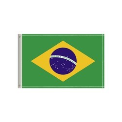 72"W x 36"H National Flag, Brazil, Single-Sided