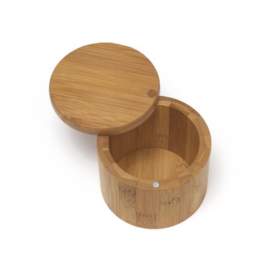 Bamboo Salt Box w/ Swivel Top