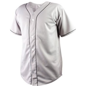 Youth Cooling Interlock Pro-Style Full Button Jersey Shirt w/ Soutache