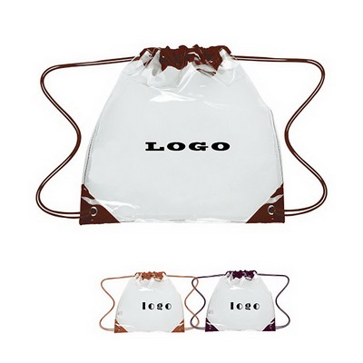 Clear PVC Drawstring Backpack