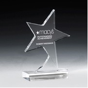 Standing Star Award - Screen Printed - (5" x 7" x ¾")