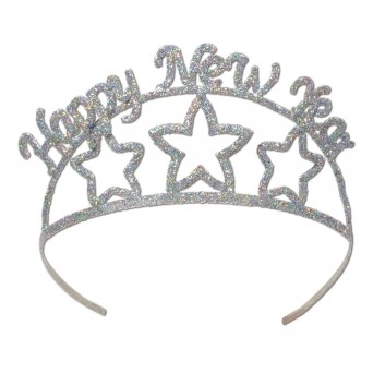 Glittered Happy New Year Tiaras