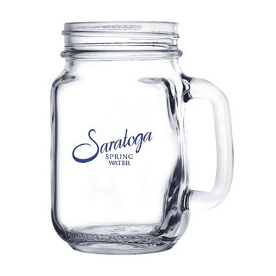 16 Oz. Mason Jar Beer Mug (Screen Printed)