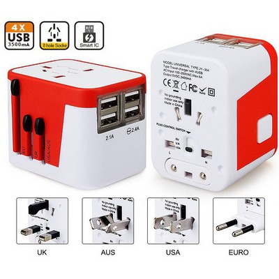 Kidder World Travel Adapter for 150 countries