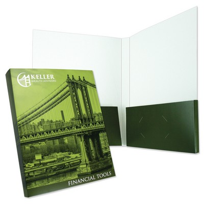 Presentation Folder w/ Two 1/2" Capacity Box Pockets (9"x12") 4/0