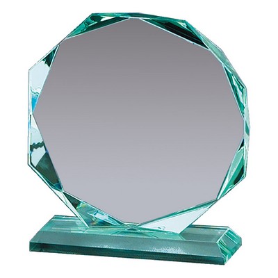 Premium Jade Glass Octagon Award