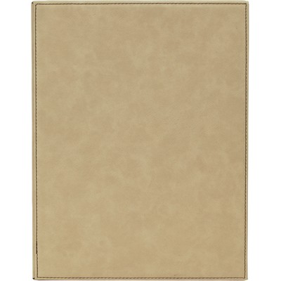 10-1/2" x 13" Light Brown Laserable Leatherette Plaque