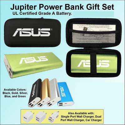 Jupiter Power Bank in Zipper Wallet 14,000 mAh - Green