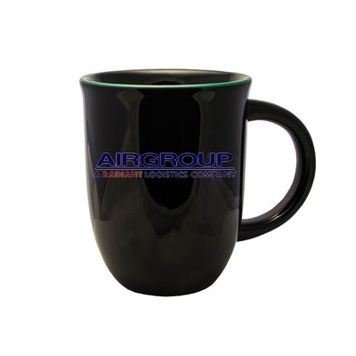 14Oz. Salem Mugs Black in w/ Green Trim 14Oz. Salem Mugs (Black/Green)