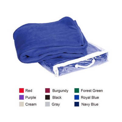 Micro Coral Fleece Blanket, it's a great place for your logo.