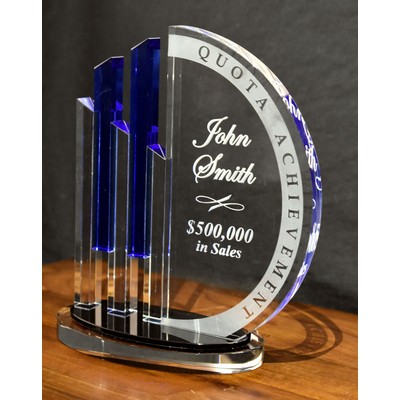 Vela Azul Optic Crystal Award (5"x6¼")