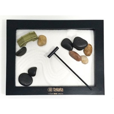 Black Wood Zen Garden - Rectangular