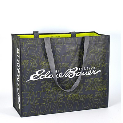 Custom Full-Color Laminated Non-Woven Promotional Tote Bag 17"x14"x7"