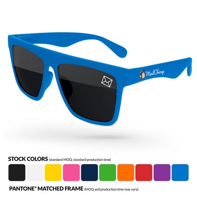 Laser Sunglasses w/ Lens Imprint & Full-color Temple Imprint