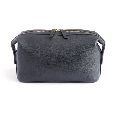 Toiletry Bag in Pebbled Leather