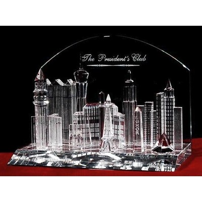 Crystal Las Vegas Cityscape Sculpture (6")