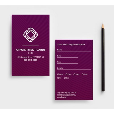 Business Appointment Cards - Vertical (Printed Front and Back)