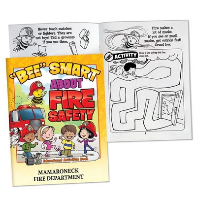 "BEE" Smart About Fire Safety Educational Activities Book - Personalized