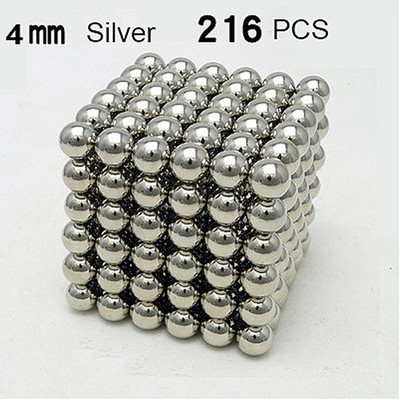 4 mm Silver Magnet Building Balls (216 pcs)