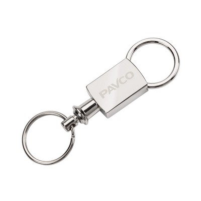 Pull Apart Keyring - Satin Silver