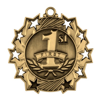 2.25" Ten Star 1st Place Medal