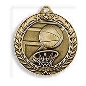 2.75" Wreath Award Basketball Medal