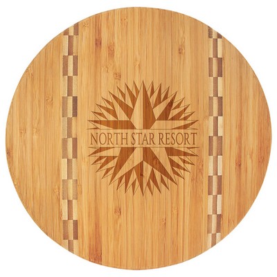 11.75" Round Bamboo Wood Cutting Board