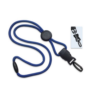 1/4" Blank Detachable Lanyard w/D-tach Plastic Swivel Hook (Royal Blue)