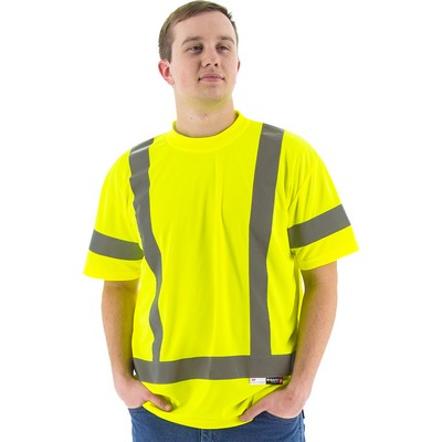 High Visibility Yellow Short Sleeve Shirt, ANSI 3, Type R