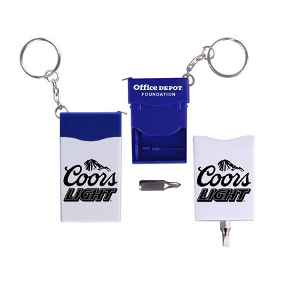 Screwdriver Tape Measure Kit w/Key Chain