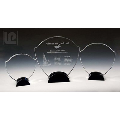 Stately Optical Crystal Award 5.5"H